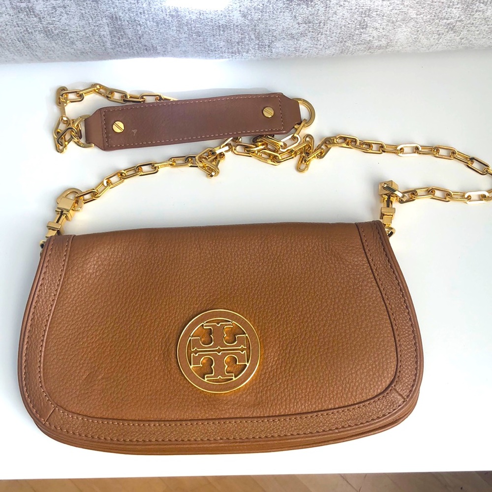 Like new Tory Burch cross body/ clutch bag- worn once!